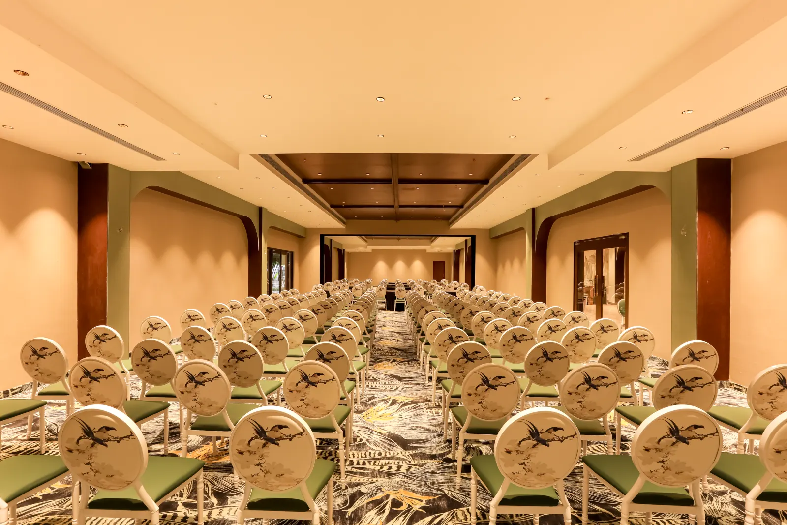 Savaya Banquets arranged with theatre-style conference seating